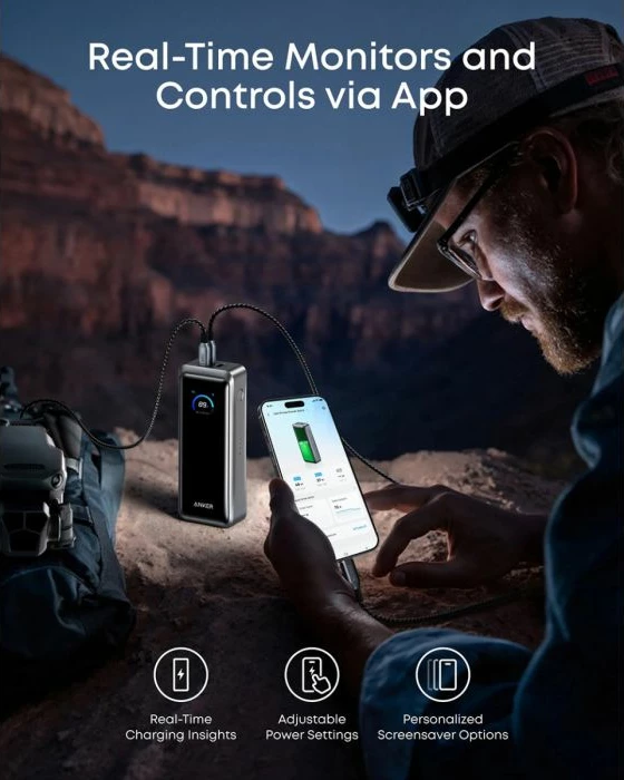 Powerbank Anker Prime 26,250 mAh 300W, gri