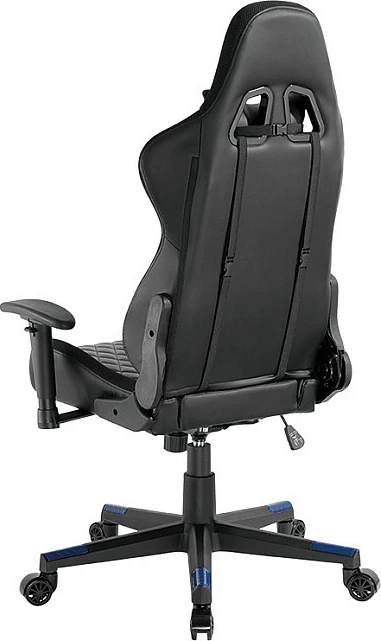 Karrige gaming LogiLink, mbështetje mesit, drita RGB, zi/kaltër