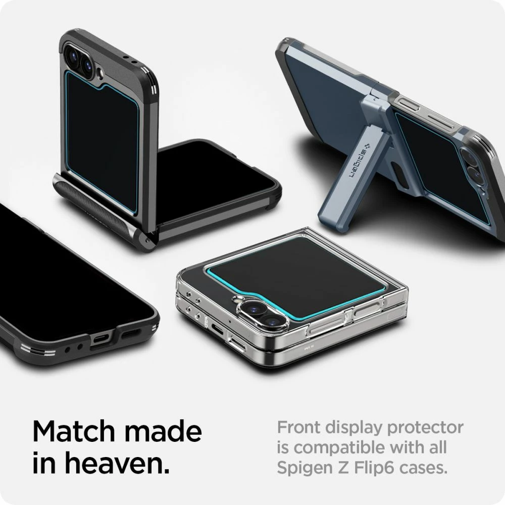 Xham i temperuar Spigen Glas.tR EZ Fit për Samsung Galaxy Z Flip 6, 2 copë