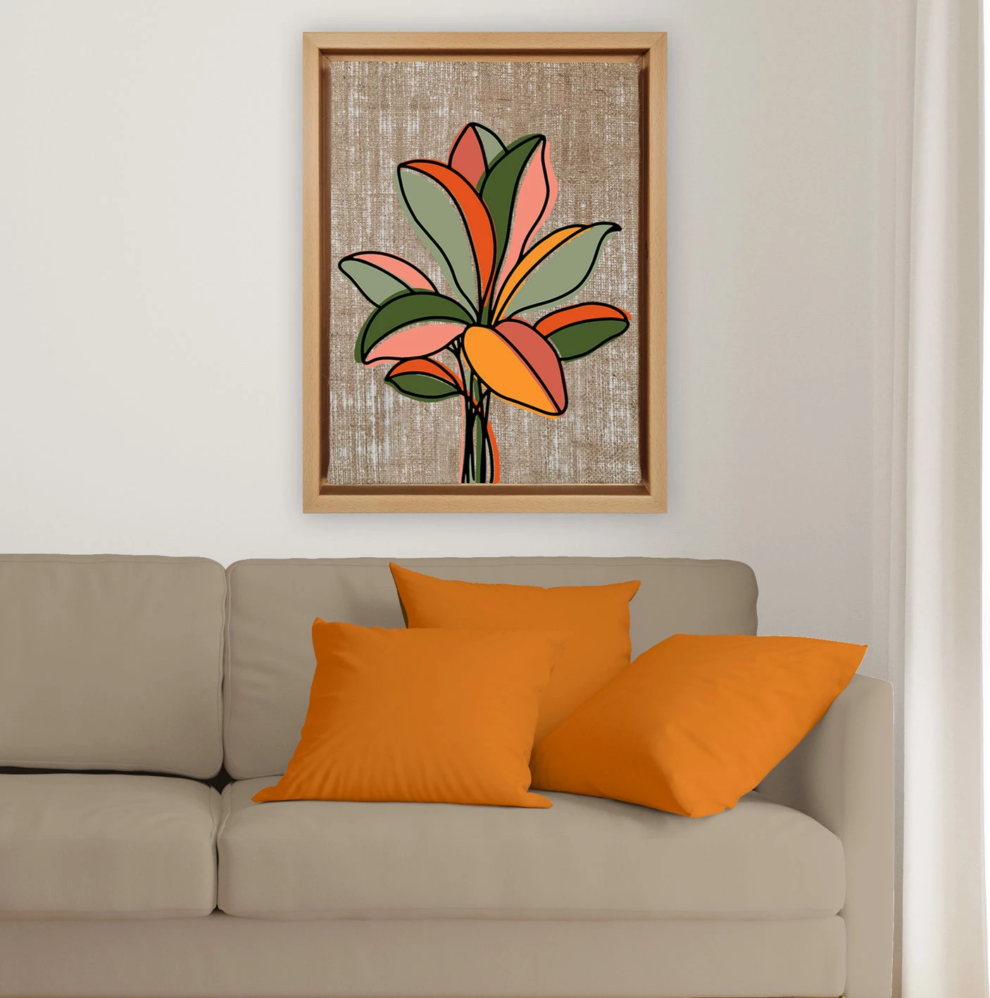 Pikturë dekorative në kanavacë, shumëngjyrëshe, Wallity, LNJ2219387182463 - 6696, 66x96cm