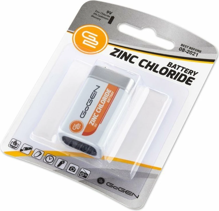 Bateri GoGEN Zinc-chloride battery 9V, 6F22, bl