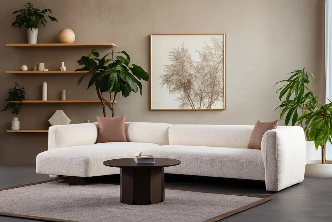 Këndore Rena, e bardhë, Atelier del Sofa, kënd i majtë