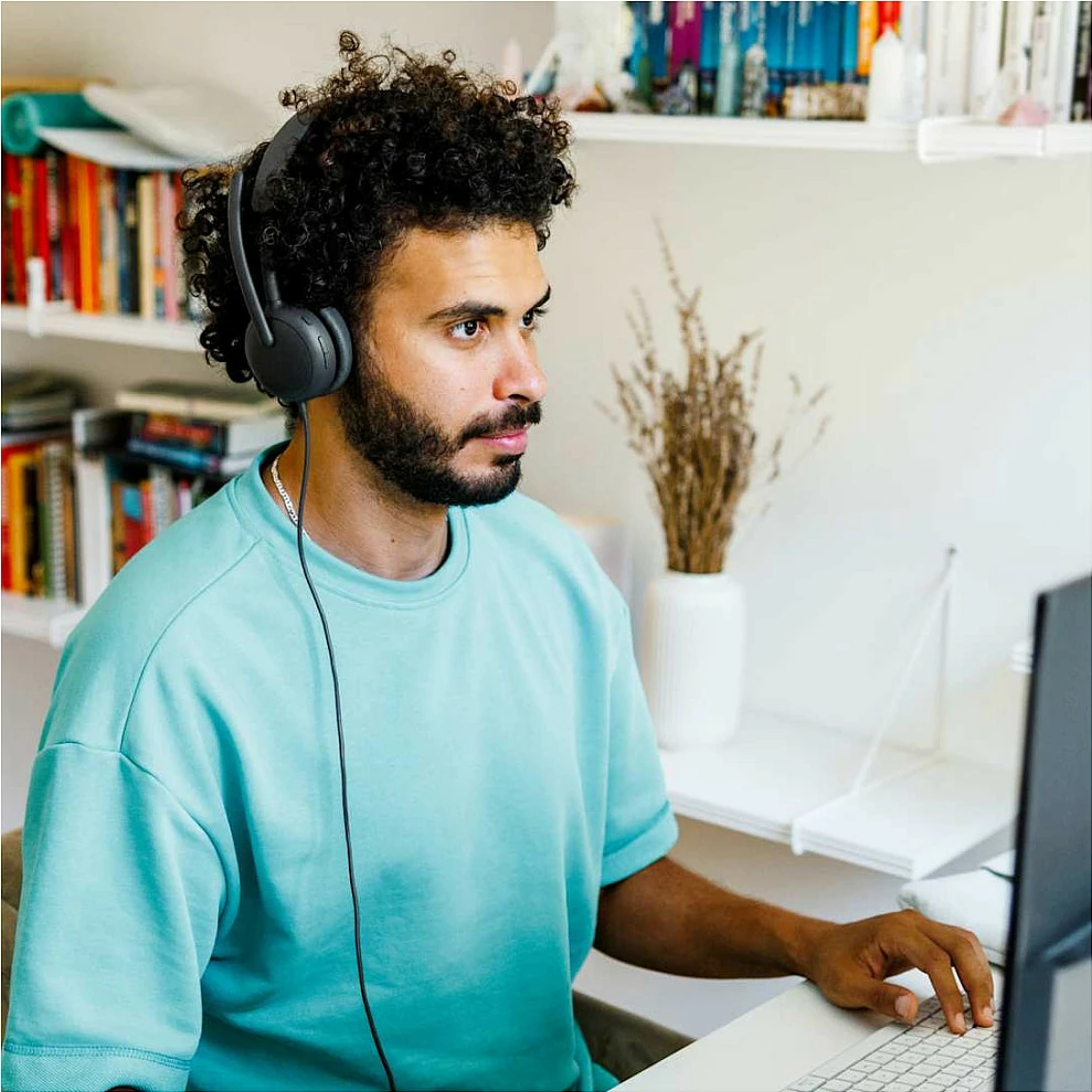 Kufje Logitech Zone Wired 2, USB-C/USB-A, me mikrofon, grafit