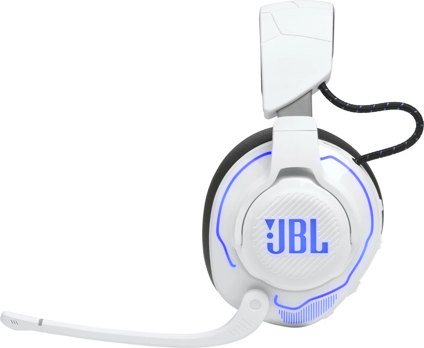 Kufje gaming JBL Quantum 910P, console wireless, ANC, head tracking, 39 orë, bardhë/blu