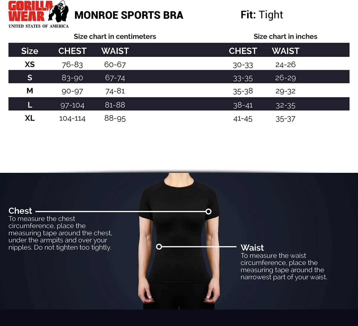 Monroe Sports Bra - Black [Madhësia: L]
