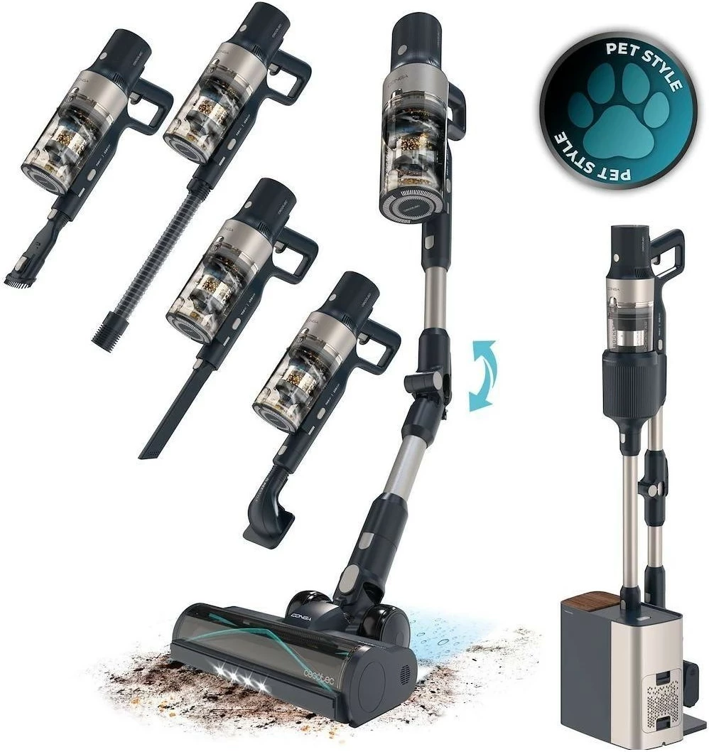 Fshesë me korent Cecotec Conga Rockstar 5500 Hurricane Station Pet Flex, 90 min, e zezë