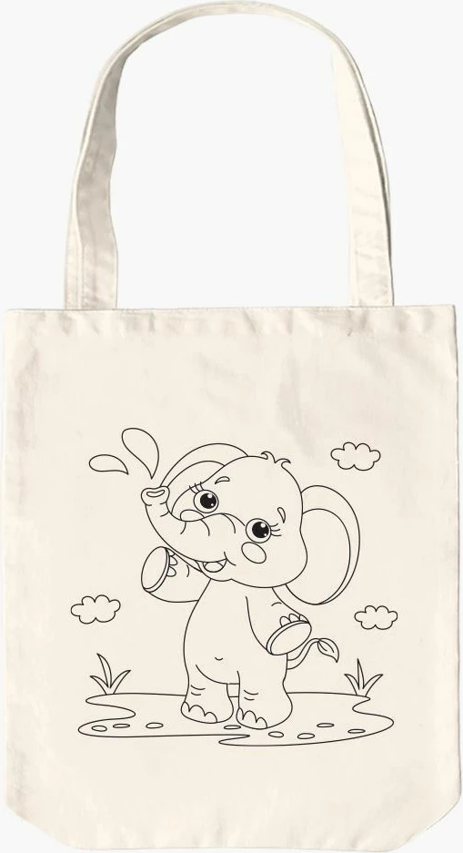 Set çantash tote për ngjyrosje, Zoozie Bags, 0484, krem, 18x25cm (10 copë)