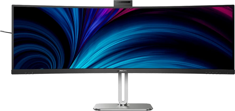 Monitor PHILIPS 49B2U6900CH 49\" i lakuar Dual QHD 5120x1440, VA, 75Hz, USB-C PD 140W, Webcam 5MP, KVM, antracit