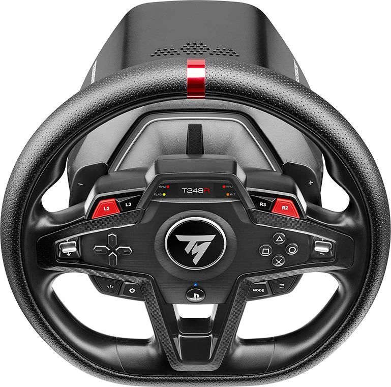 Volan garash Thrustmaster T248R, PC/PS5/PS4, force feedback 3.1 Nm, LCD, me set 3 pedale T3PM, i zi