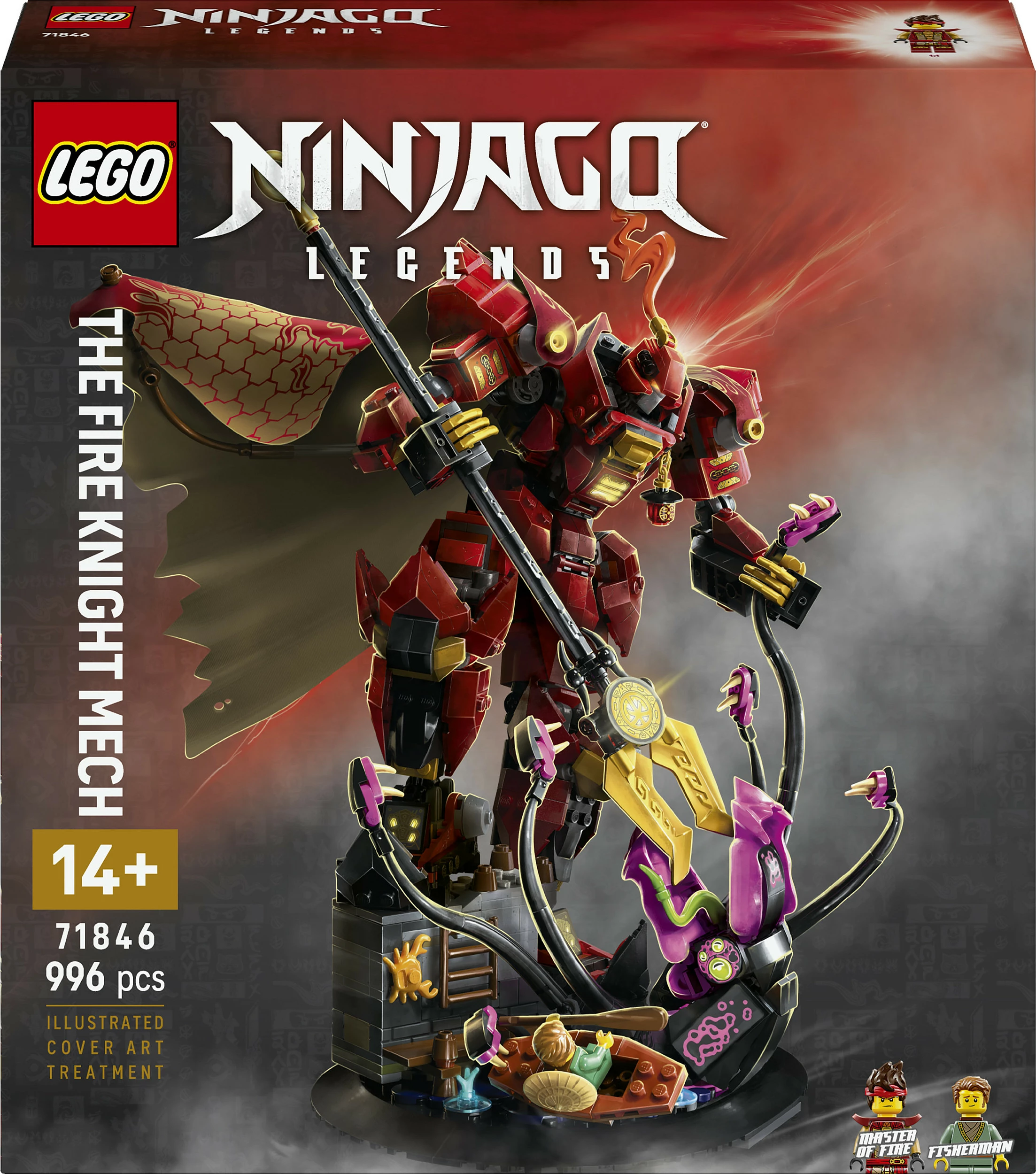 Set ndërtimi LEGO NINJAGO The Fire Knight Mech 71846, 996 copë, 14+, shumëngjyrësh