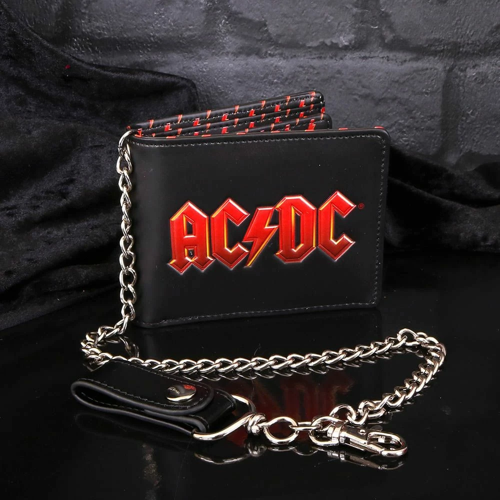 Portofol NEMESIS NOW AC/DC, PU, 11 cm, me zinxhir, i zi