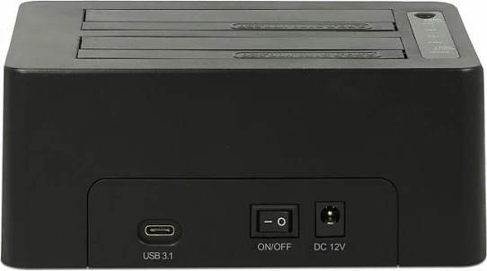 Docking stacion DeLOCK 63957 për HDD/SSD SATA, USB-C 3.2 Gen 2, klonim, 2.5/3.5", e zezë