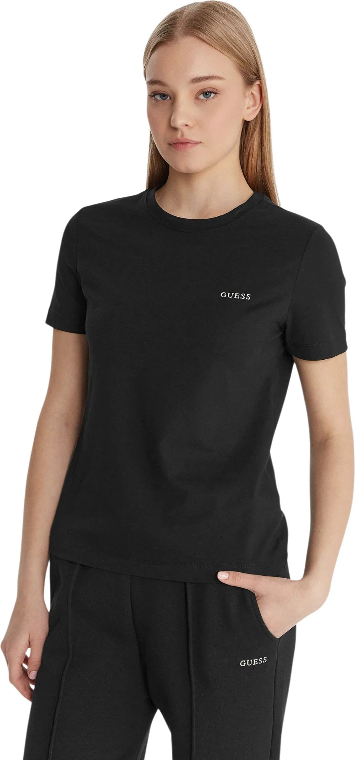 Maicë për femra Guess Active Tracey CN SS T-Shirt V6RI07 J1314, e zezë