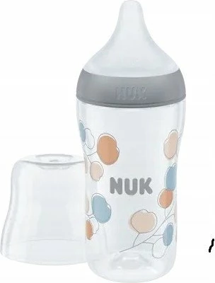 Biberon NUK Perfect Match 10742026 260 ml, thithë silikoni medium, e bardhë