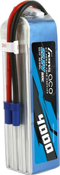 Bateri LiPo Gens ace 4000mAh 22.2V 60C 6S1P me lidhës EC5