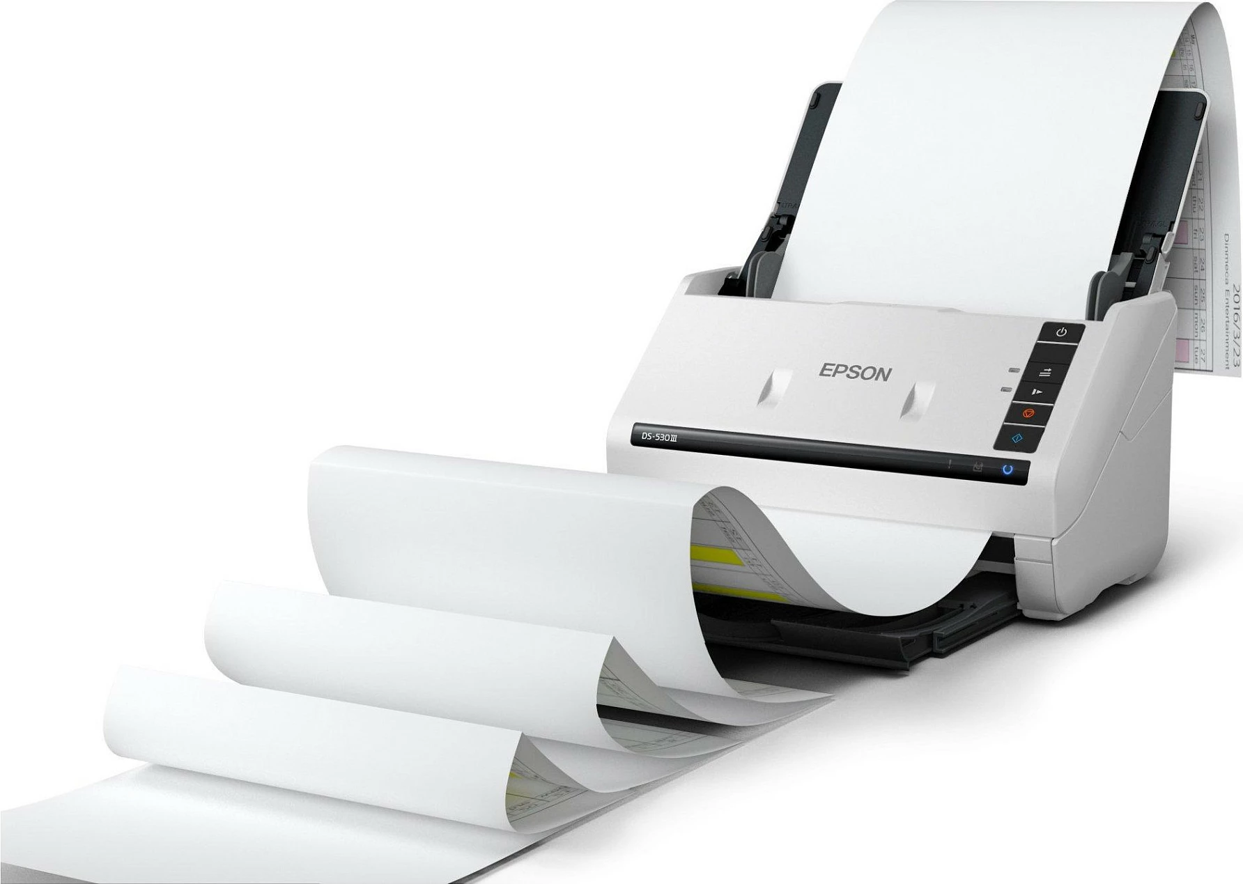 Skaner dokumentesh Epson WorkForce DS-530III, ADF, skanim dyanshëm, bardhë/gri