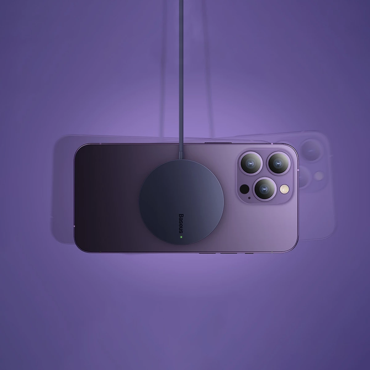 Karikues wireless Baseus Simple Mini3, MagSafe Qi, 15W, Blu