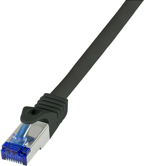 Kabllo rrjeti LogiLink Ultraflex Patch Cat6a S/FTP, 0.5 m, 10GbE, e zezë