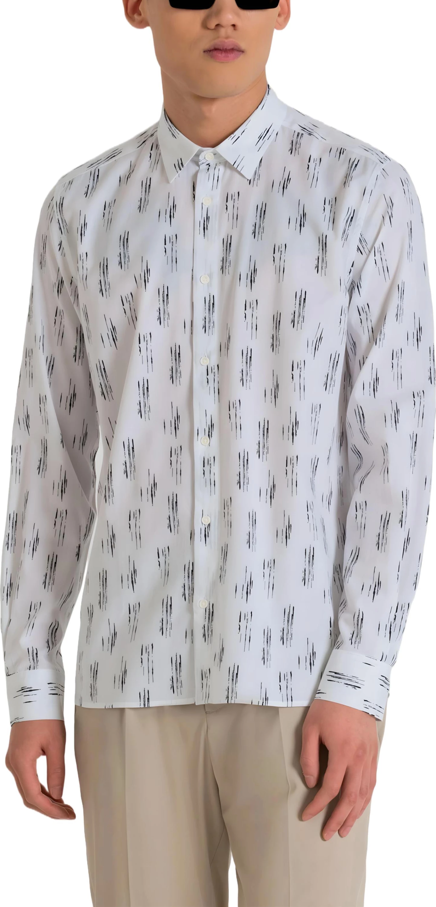 Këmishë për meshkuj Antony Morato Barcelona MMSL00614-FA430593, e bardhë