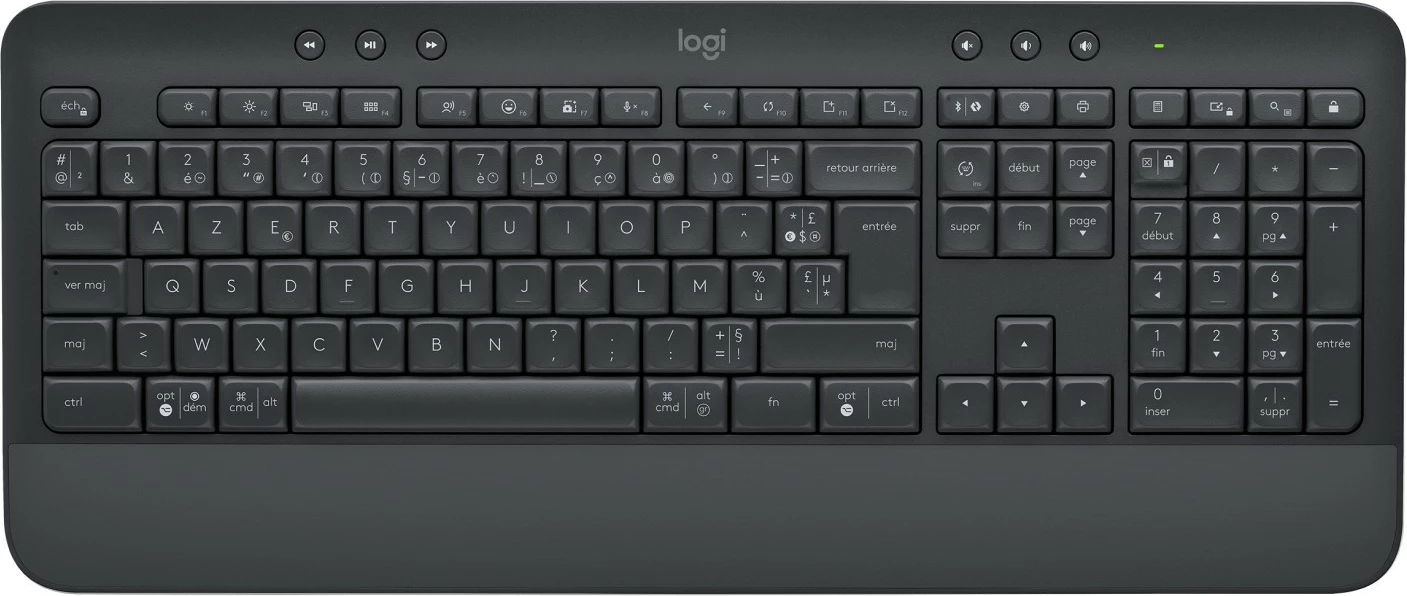 Tastierë Logitech SIGNATURE K650, Wireless, Bluetooth, Membranë, AZERTY, Grafit