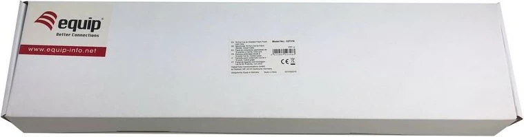 Patch panel EQUIP 327316, 16 porta, Cat5e, 1U, rackmount, ngjyrë gri