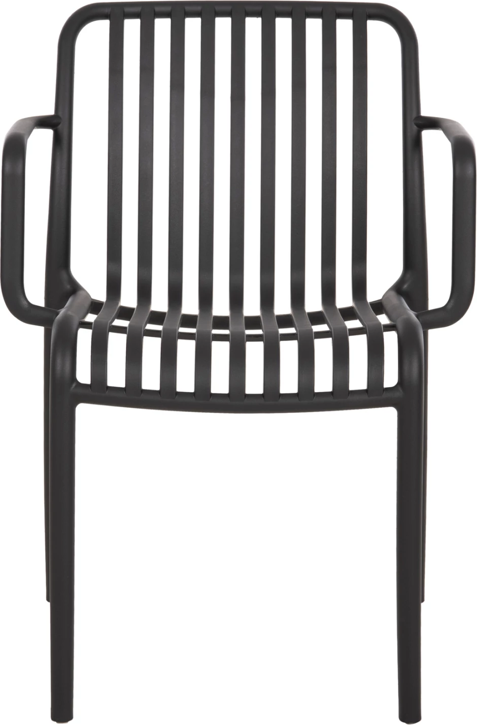 Karrige me mbështetëse CONVEE për ambiente të jashtme, Polipropilen i zi, 55×56×79 cm