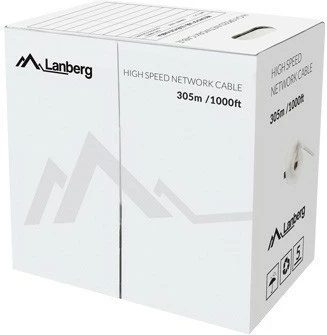 Kabllo rrjeti UTP Lanberg LCU5-12CU-0305-B, Cat 5e, 305m, Kaltër