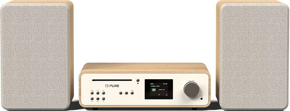 Sistem stereo PURE 252807, CD/DAB+/FM, Bluetooth 5.2, Wi‑Fi, Internet Radio, i bardhë/llisë