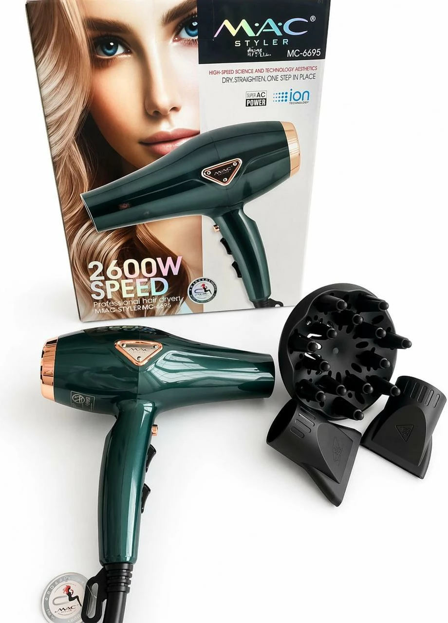 Tharëse flokësh MAC Styler, 2600W, e gjelbër