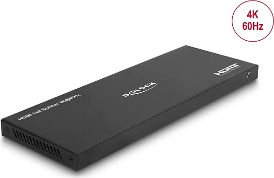 HDMI Splitter DeLOCK 1x8, 4K 60Hz, me downscaler, i zi