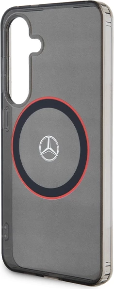 Mbështjellës Mercedes Double Layer W Red MagSafe për Samsung Galaxy S24, i zi