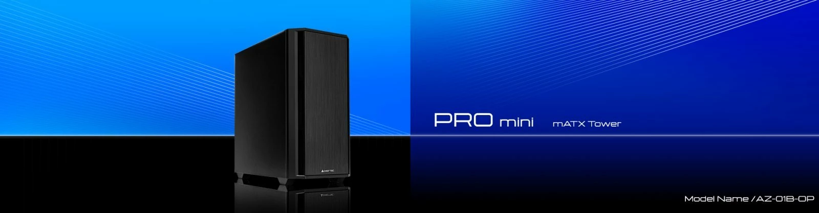 Kasë Chieftec Pro Mini AZ-01B-OP, Mini Tower mATX/Mini-ITX, pa furnizues rryme, USB-C, e zezë