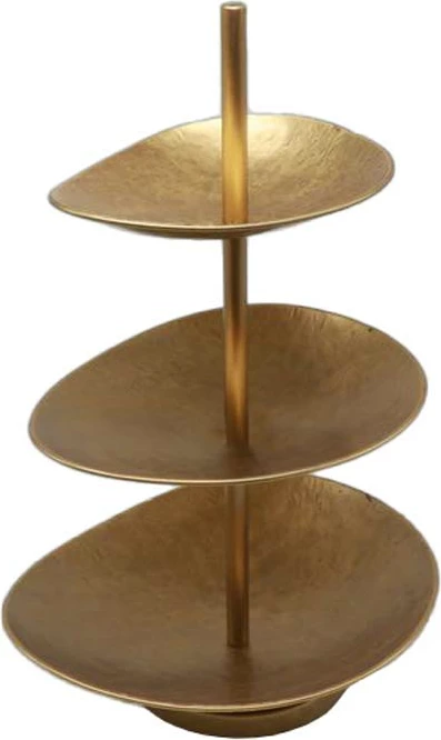 Stendë servimi metalike, ngjyrë ari metalik, 32x27.5x49cm