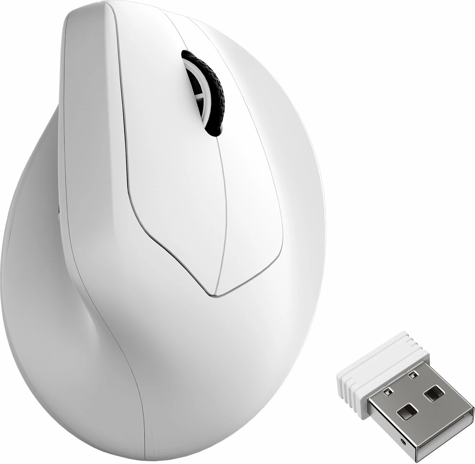 Maus vertikal ergonomik Keychron M5 M5-A30 12000 DPI wireless + wired, i bardhë