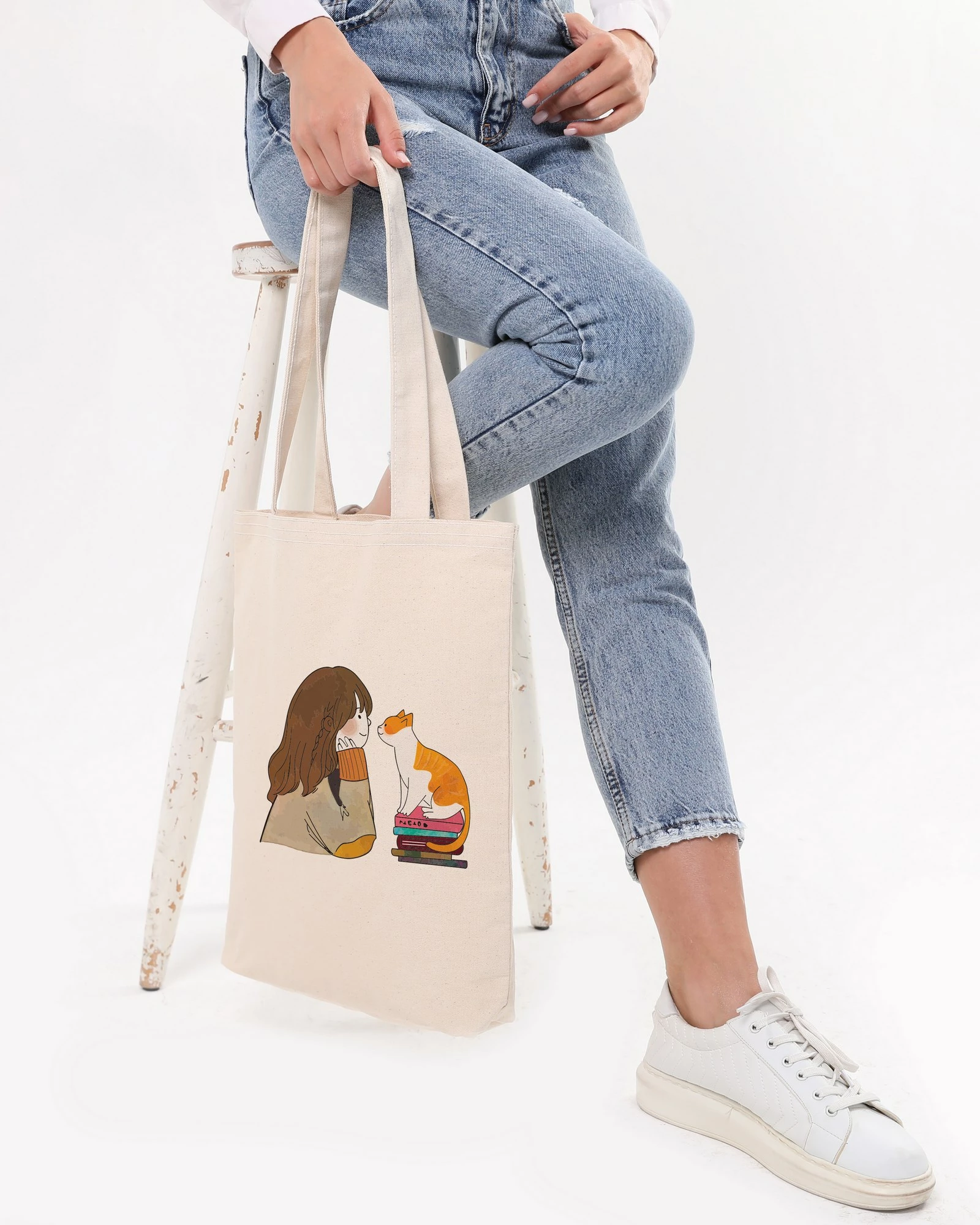 Çantë Tote Zoozie Bags, krem, 1160