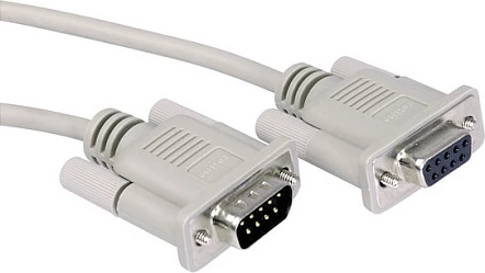 Kabllo seriale ROLINE RS232 DB9 M-F, 10 m, gri