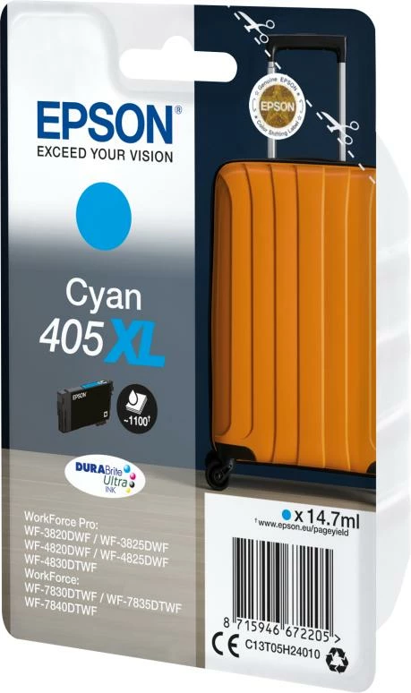 Kartrixhe boje Epson 405XL C13T05H24010, Cyan, 14.7 ml (1 copë)