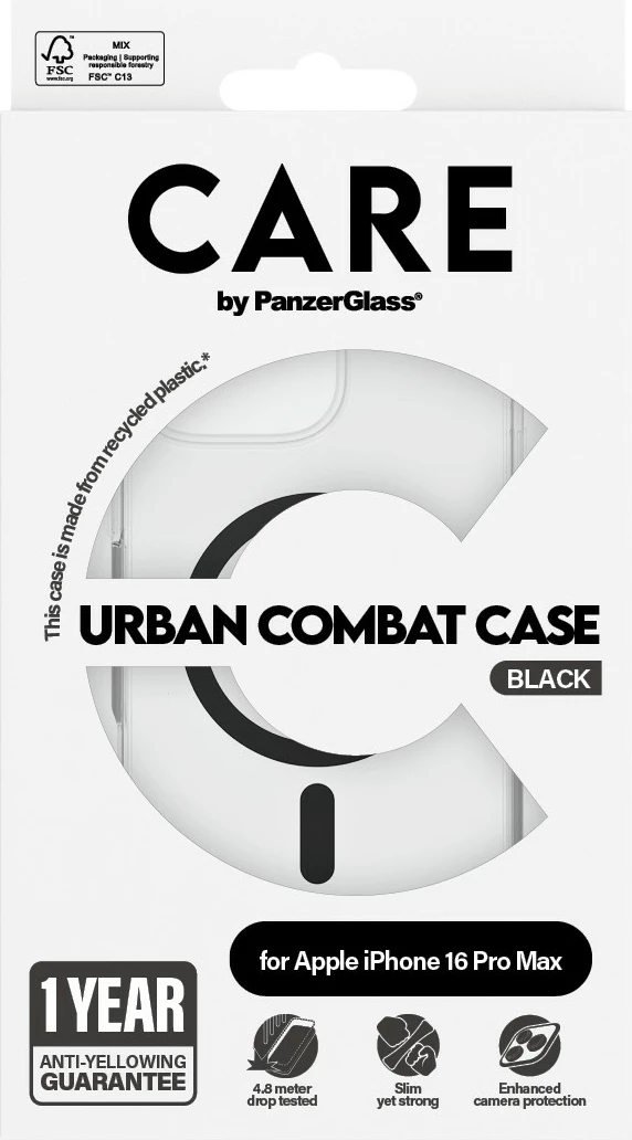 Mbështjellës PanzerGlass CARE Case Flagship MagSAFE për iPhone 16 Pro Max, transparent