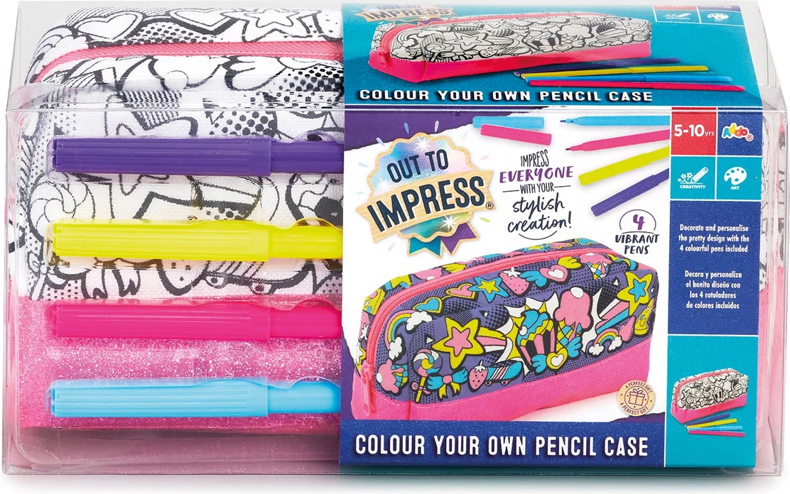 Out to Impress Colour Your Own Pencil Case Craft Set