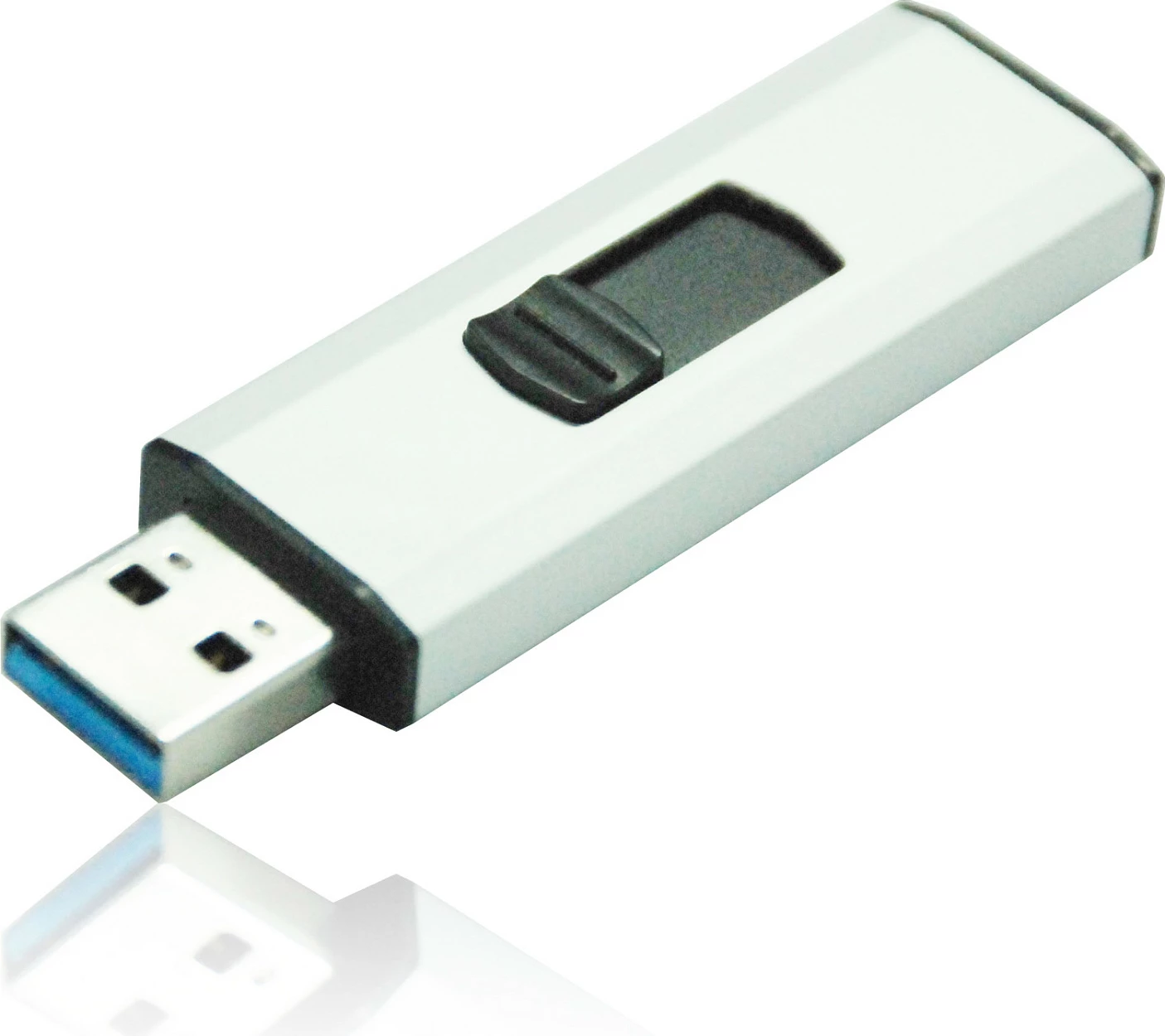 USB stick MediaRange MR919, 256GB, USB 3.2, slide, zi/argjendtë