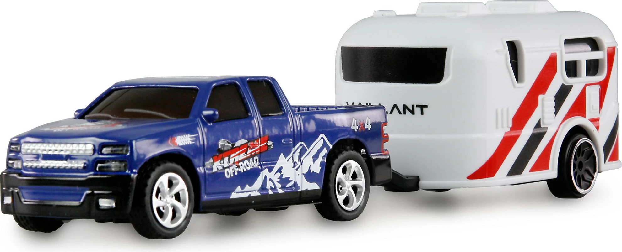 Makinë RC pickup AMEWI me karavan 1:64 RTR, blu