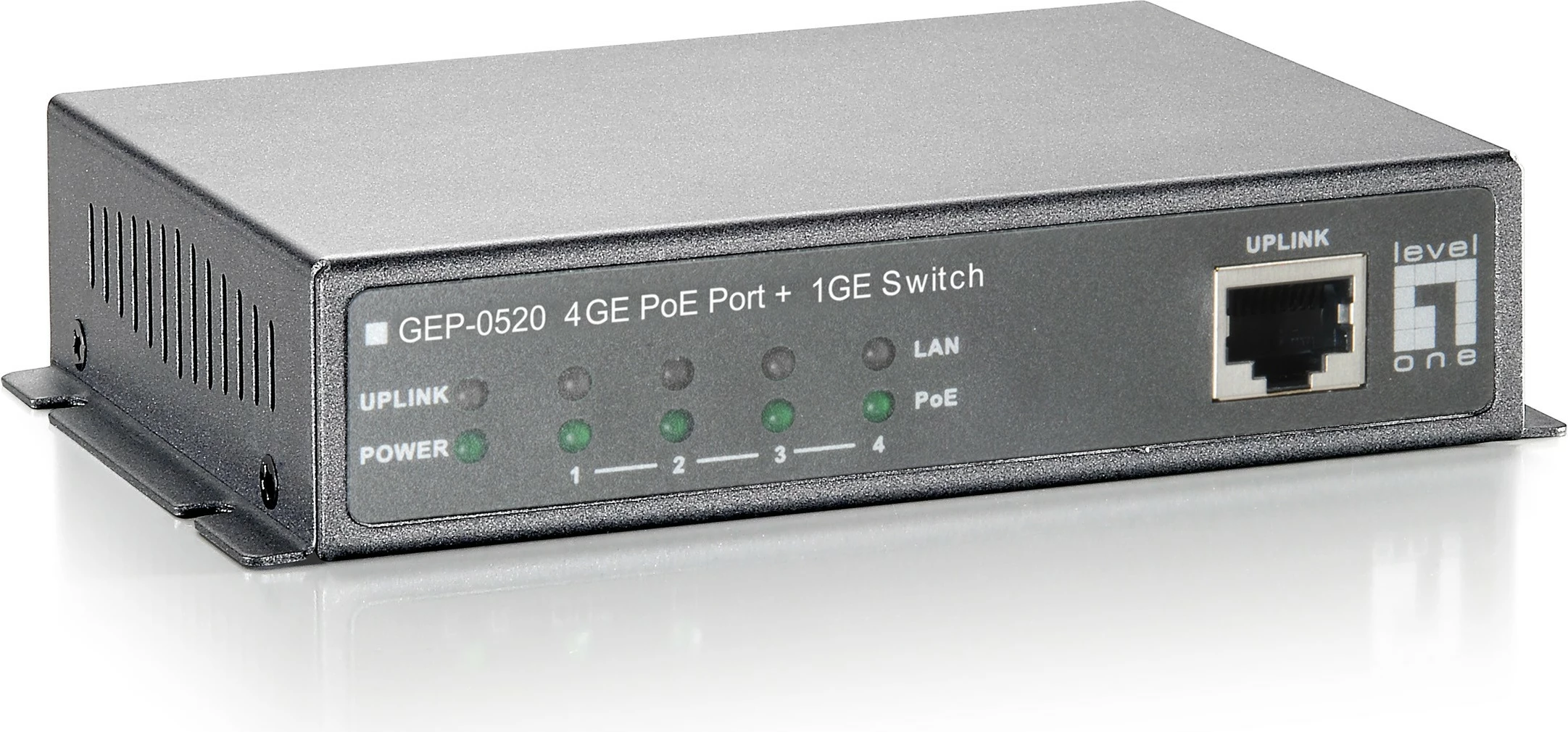 Switch LevelOne 5-Port Gigabit PoE, 61.6W, 802.3af, Gigabit Ethernet