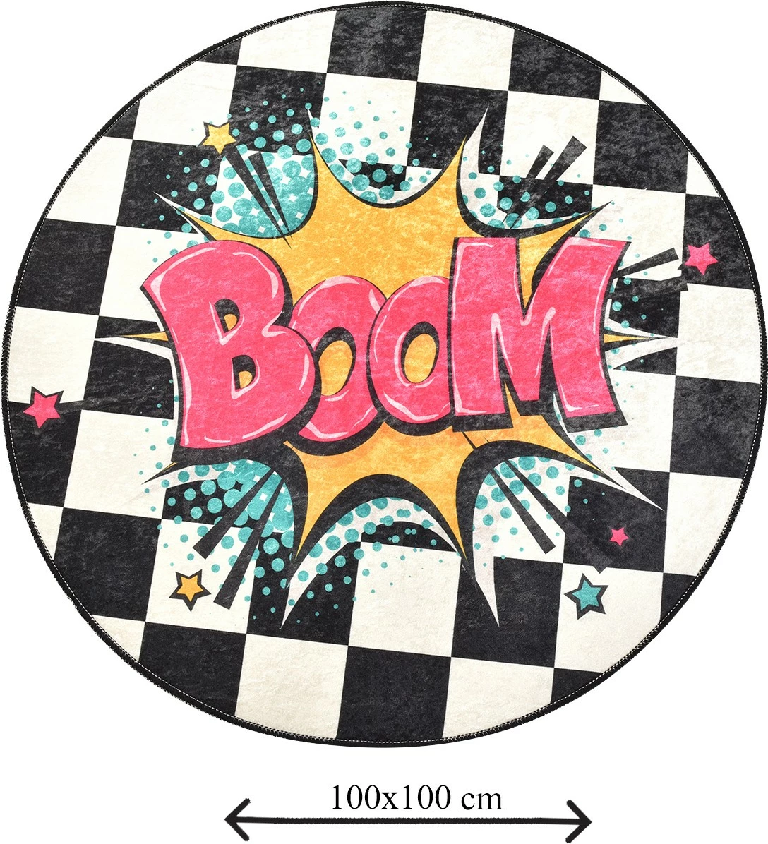 Tapet për banjo, Mijölnir, dizajn 'Boom', shumëngjyrësh, 100cm