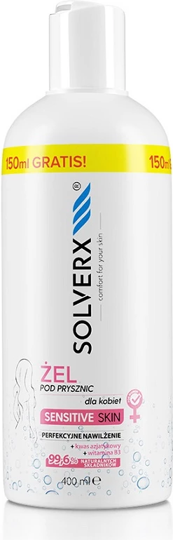 Xhel për dush për femra SOLVERX Sensitive Skin 400ml