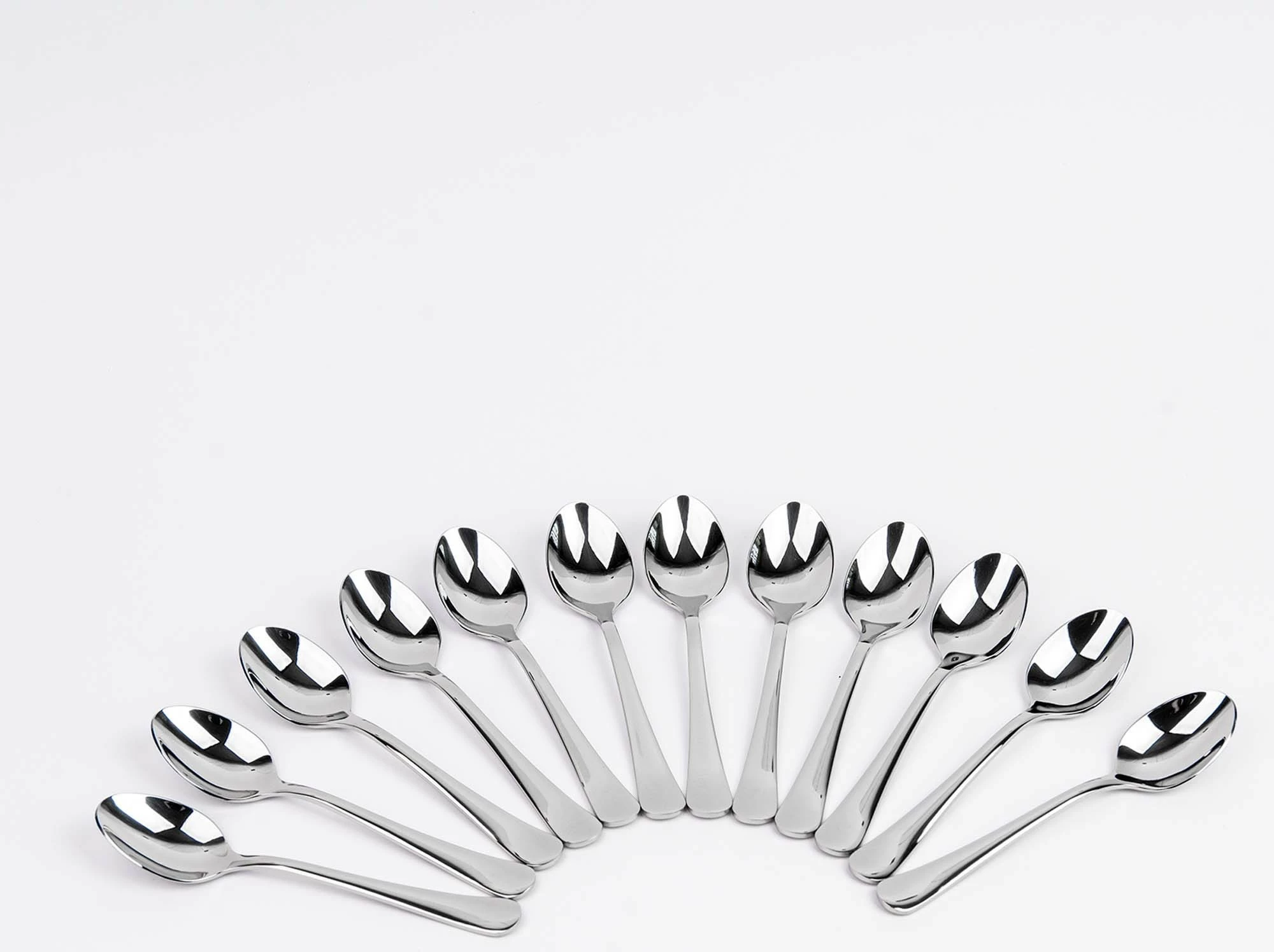 Lugë çaji OVE Navarino 146 mm, çelik inox 18/10, argjend, set 12 copë