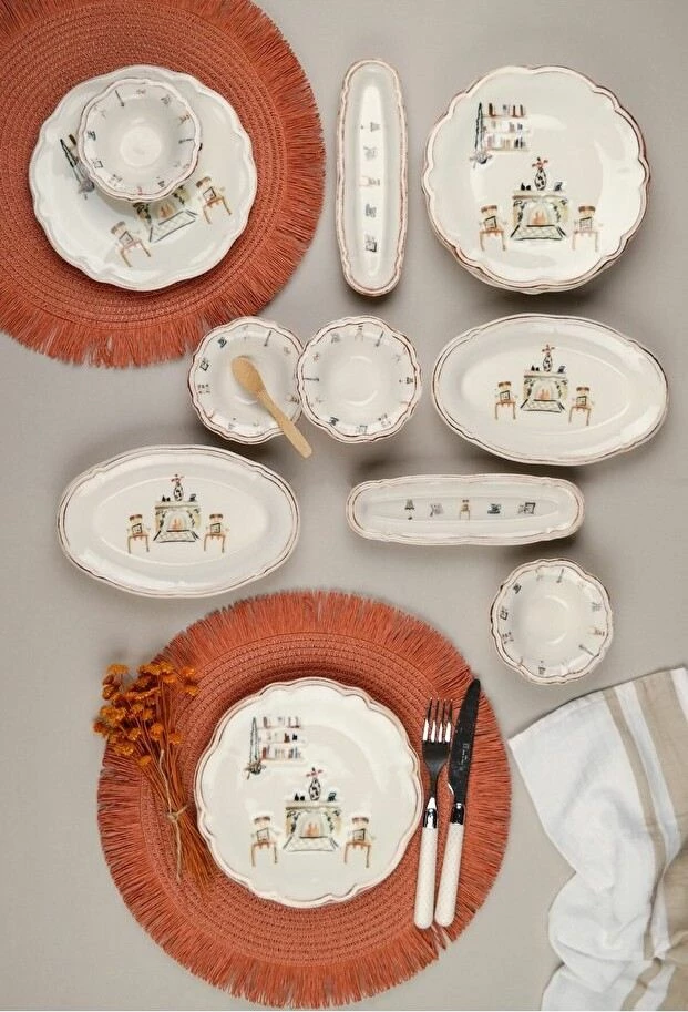 Set mëngjesi 14 pjesësh Hermia Concept, FLY14KAHPRS1059