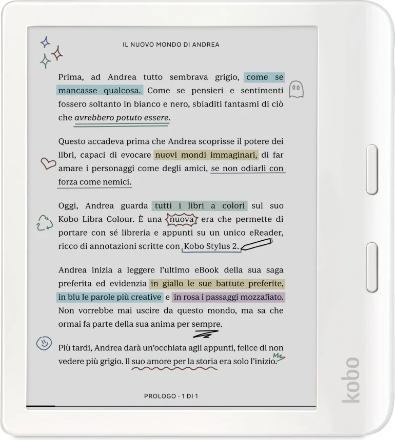 Lexues elektronik KOBO Libra, 7", 32 GB, Wi-Fi, e bardhë