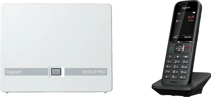 Telefon DECT IP Gigaset N530 IP PRO + S700H PRO, VoIP/SIP, ekran 2.4", 500 kontakte, antracit