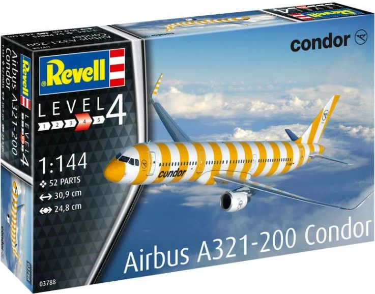 Model plastik Revell Airbus A321-200 Condor 1:144, 52 pjesë