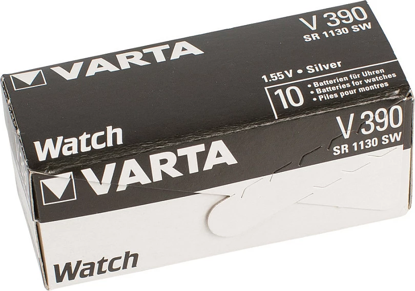 Bateri buton VARTA V390 (SR54), 1.55V, 80mAh, argjendtë